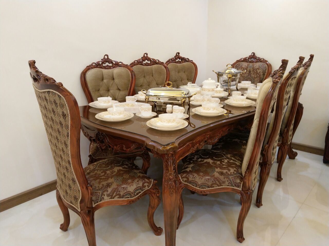 مبلمان استیل چوبی مدل لئون