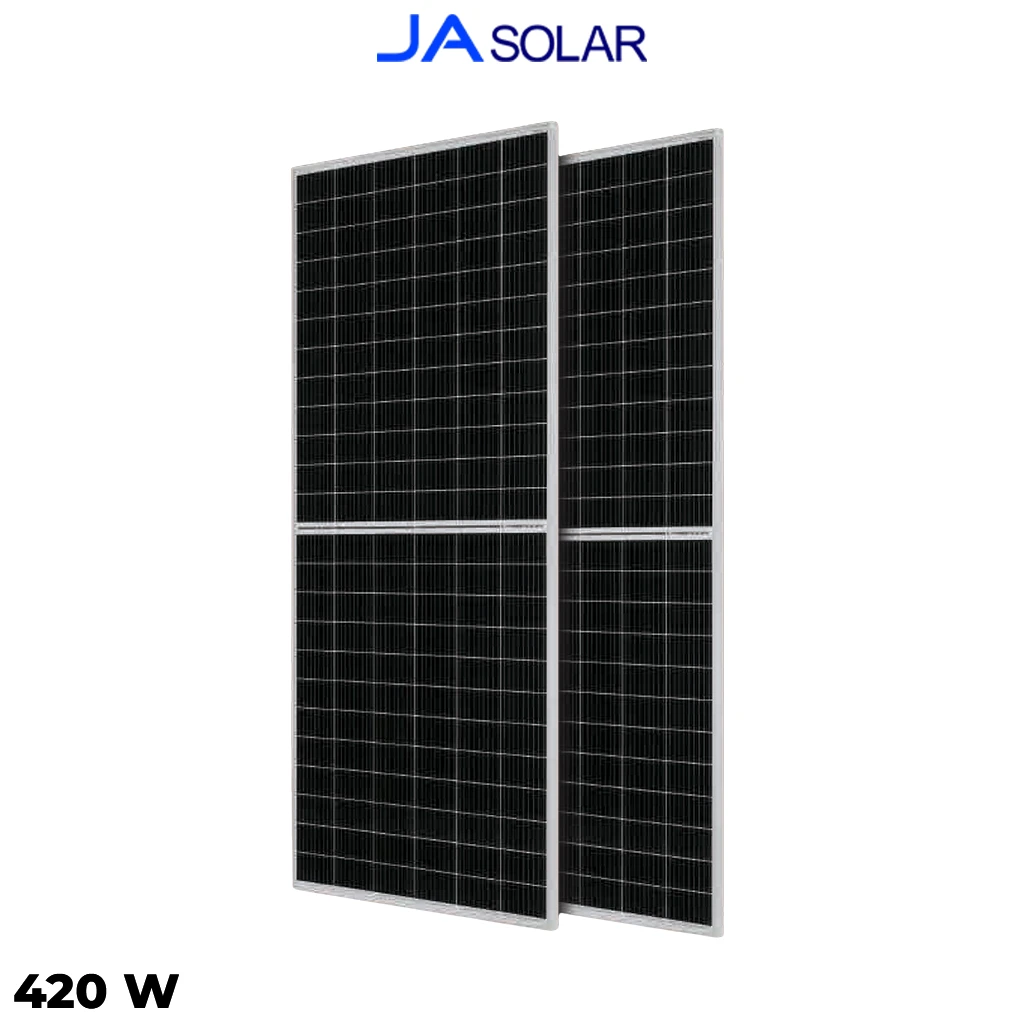 پنل خورشیدی 420 وات دوطرفه مونوکریستال JA SOLAR