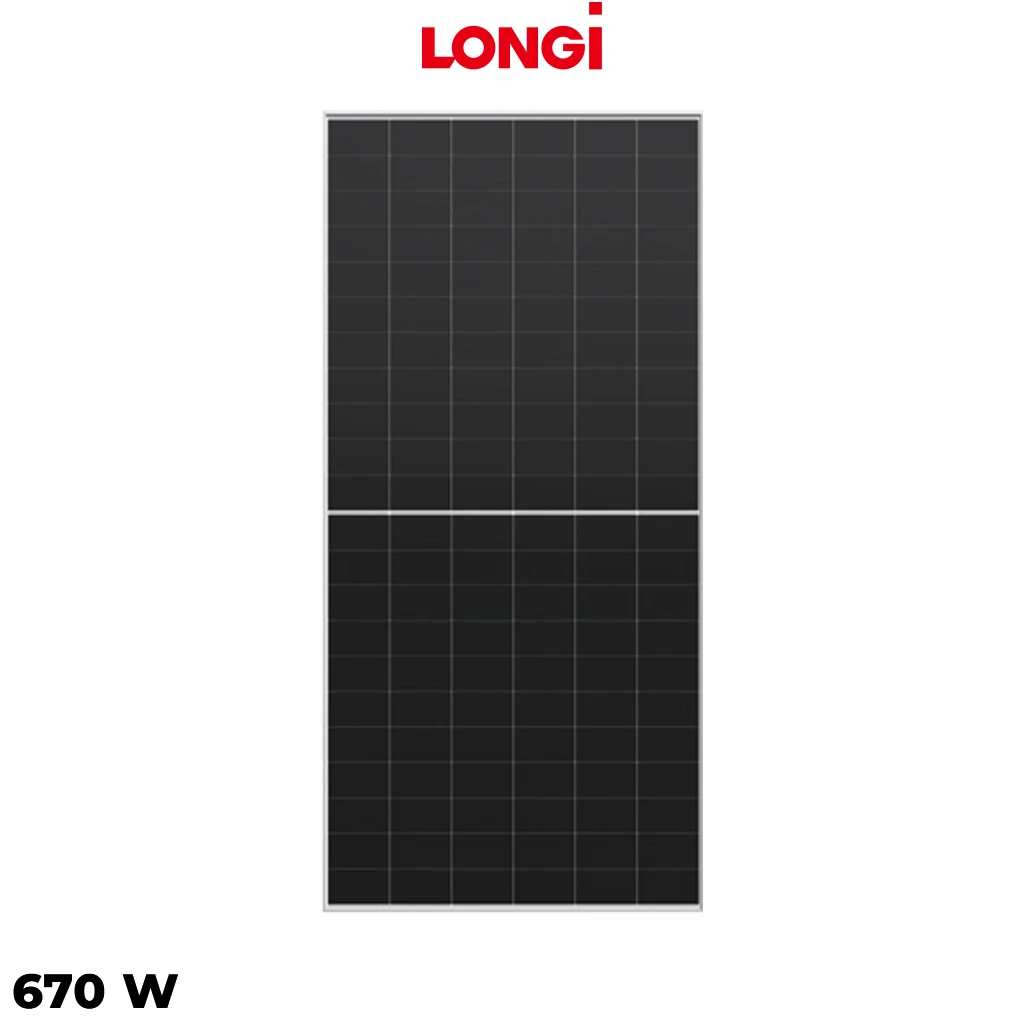 پنل خورشیدی 670 وات دوطرفه مونوکریستال LONGI SOLAR