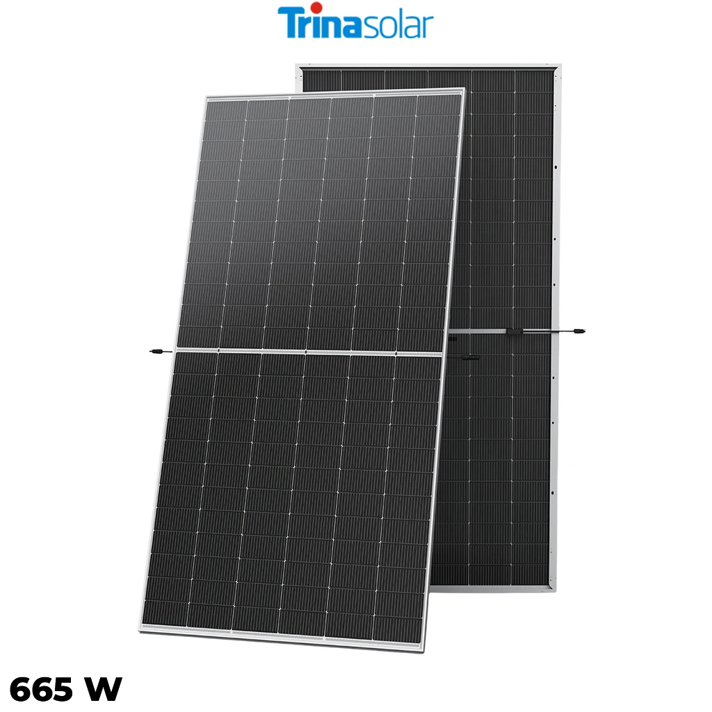 پنل خورشیدی 665 وات دوطرفه مونوکریستال TRINA SOLAR